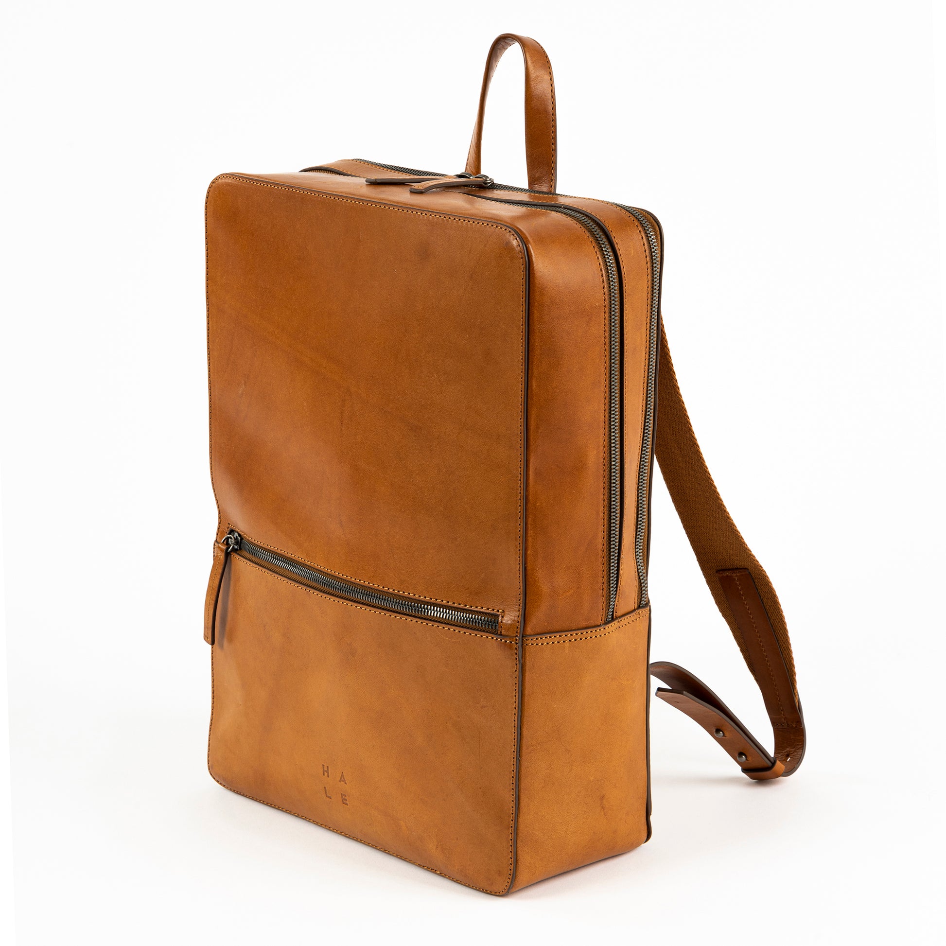 leather backpack tan