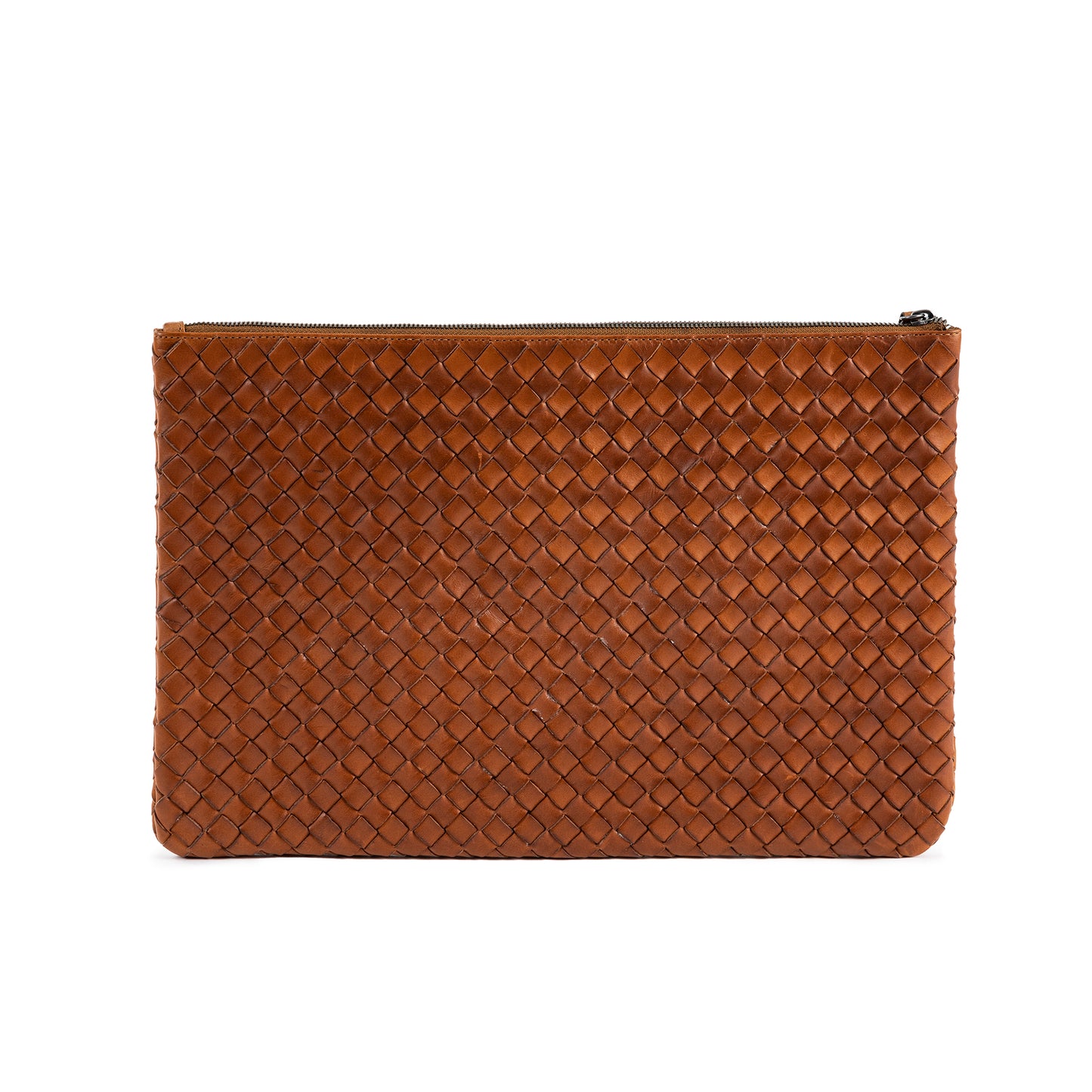 ÄSTAD Flätad pouch tan