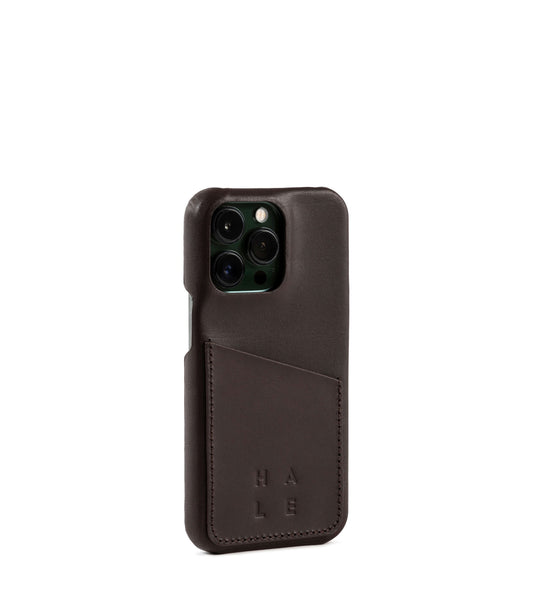 WÅXTORP IPhone mobilskal med korthållare 13 Pro, Mörkbrun