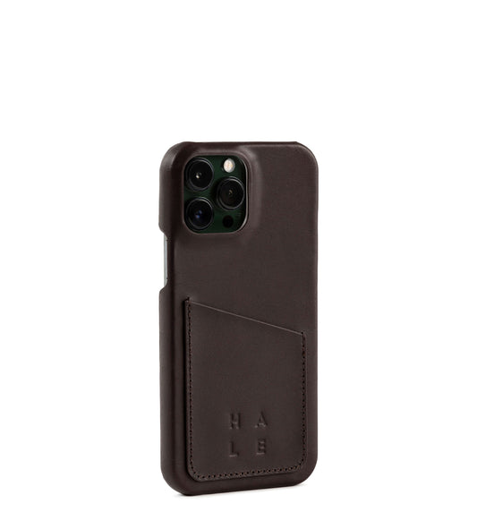 KOARP IPhone mobilskal med korthållare 14 Pro Max, Mörkbrun